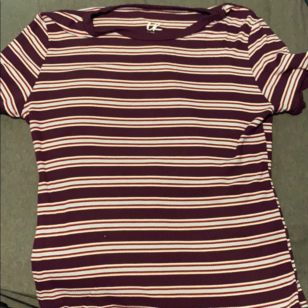 Purple and white shirt